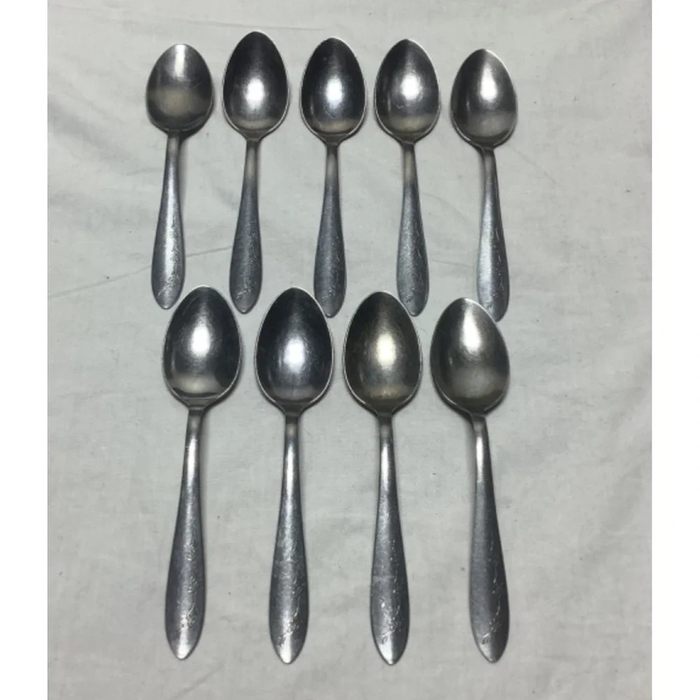 Vintage Wallace Stainless Steel Silverware Set New Day Fork Spoon Knife